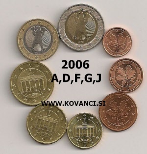 d euro set 2006 a,d,f,g,j