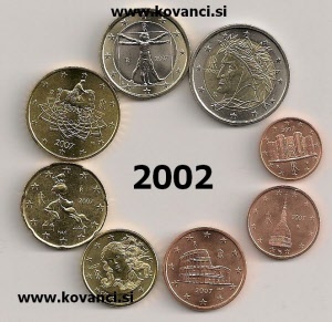 italija euro set 2002