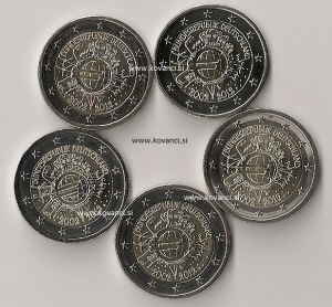 nemčija 2€ 2012 10 let €
